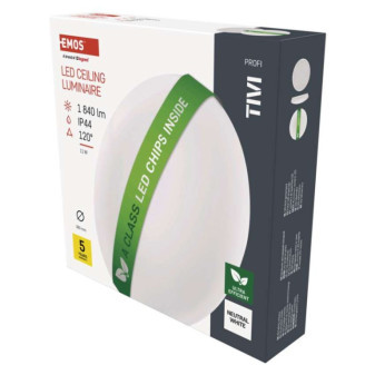 LED luminaire TIVI, A CLASS, round white 11W, IP44, neutral white