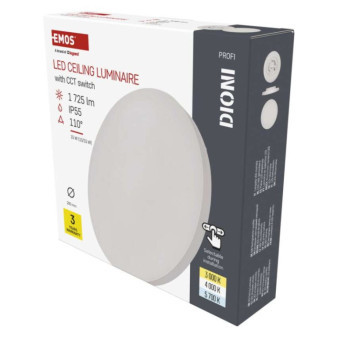 LED svietidlo DIONI kruhové, biele, 15W, s možnosťou zmeny CCT