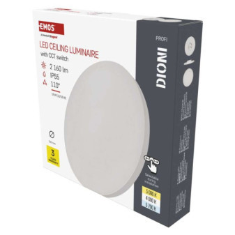 LED-Leuchte DIONI rund, weiß, 18W, mit CCT-Änderung