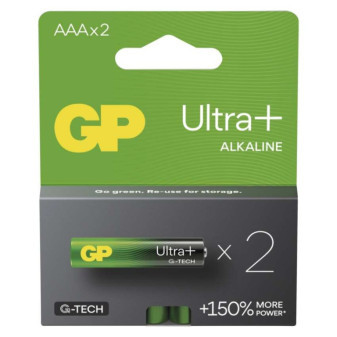 Alkalické batérie GP Ultra Plus AAA (LR03), 2 ks