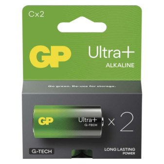 Alkalická batéria GP Ultra Plus C (LR14), 2 ks