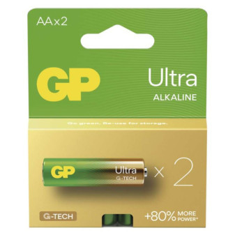 Alkalická batéria GP Ultra AA (LR6), 2 ks