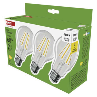 LED-Glühbirne Filament A60 / E27 / 5,9 W (60 W) / 806 lm / Neutralweiß