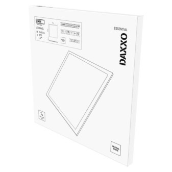 LED panel DAXXO podsvietený 60×60, štvorcový zapustený biely, 36W neutr. b.