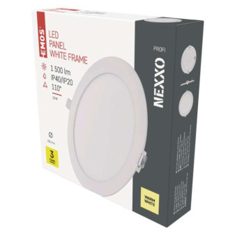 LED-Einbauleuchte NEXXO, rund, weiß, 18W, warmweiß