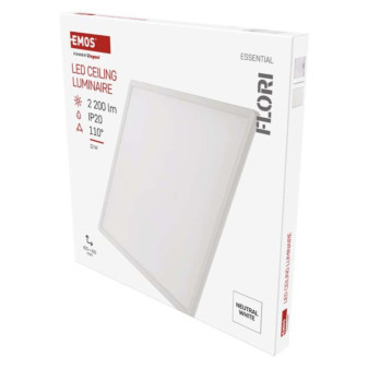LED-Leuchte FLORI quadratisch, weiß, 22W, neutralweiß