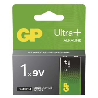 Alkalická batéria GP Ultra Plus 9V (6LR61), 1 ks