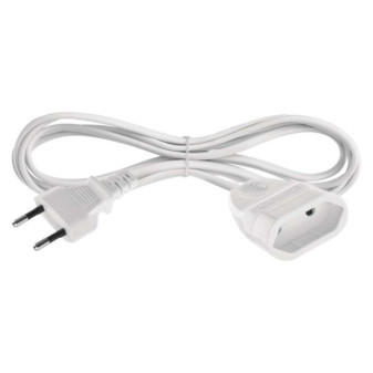 Dvojvodičový plávajúci kábel 1,5 m / 1 zásuvka / biela / PVC / 0,75 mm2