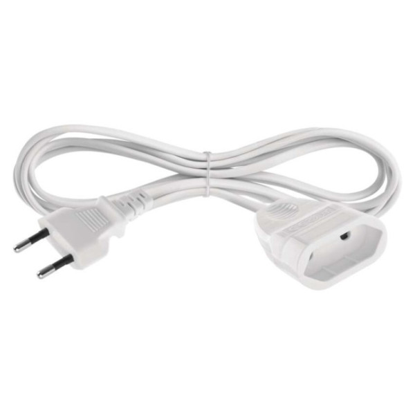 Dvojvodičový plávajúci kábel 1,5 m / 1 zásuvka / biela / PVC / 0,75 mm2