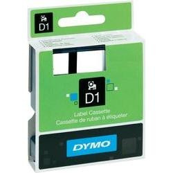 40916 DYMO tape D1 selbstklebendes Kunststoffband 9mm, schwarzer Druck auf blauem Band, 7m Rolle