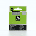 45020 DYMO páska D1 plastová 12mm, bílý tisk/průhledný podklad, návin 7m