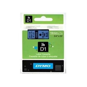 45806 Taśma DYMO D1 taśma plastikowa 19 mm, czarny nadruk/niebieski podkład, rolka 7 m