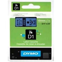 45806 DYMO tape D1 plastic tape 19mm, black print/blue backing, 7m roll