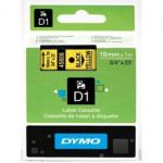 45808 DYMO tape D1 plastic tape 19mm, black print/yellow backing, 7m roll