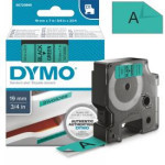 45809 DYMO tape D1 plastic tape 19mm, black print/green backing, 7m roll
