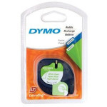 59422 DYMO tape LETRA TAG selbstklebendes Kunststoffband, Breite 12mm, Rolle 4m, Farbe weiß