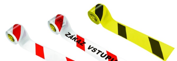 Trench marking tape (red and white without printing 80mmx100m)