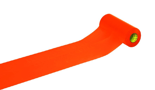 Výstražná fólia na výkopy (oranžová bez potlače 300 mm x 100 m)