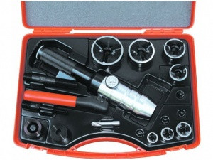 01752 ALFRA hydraulisches gerades Schneidwerkzeug inkl. Koffer mit Stempeln Pg9 - Pg48