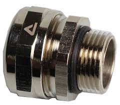 ISO connector straight, male thread, nickel plated. brass , for Multitite FCD/FCE