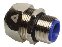 PG connector straight, male thread, nickel plated. brass, for Sealtite and Hiprojacket