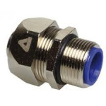 PG connector straight, male thread, nickel plated. brass, incl. connection set, for MULTIFLEX UIG/UI