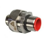 ISO connector straight, male thread, stainless steel, for Sealtite