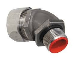 ISO connector 45°, male thread, stainless steel, for Sealtite