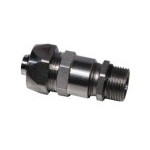 ISO connector straight with integral gland, male thread, stainless steel, for Sealtite