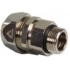 ISO connector swivel, male thread, nickel plated. brass, IP 67, for Sealtite