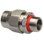 ISO connector straight, male thread, nickel plated. brass, for Anaflex