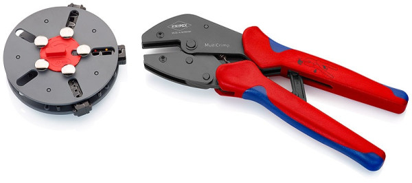 973301 KNIPEX Crimpzange LR mit drei versenkbaren Backen, Qualität MultiCrimp