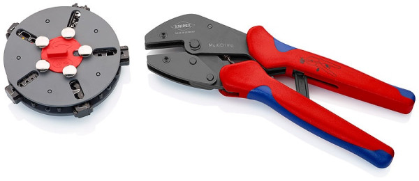 973302 KNIPEX Crimpzange LR mit fünf versenkbaren Backen, Qualität MultiCrimp