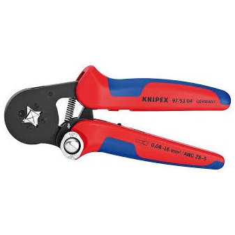 975304 KNIPEX Crimpzange für Bohrungen für Querschnitte 0,08-16mm2, Vierkant, profi (LDU)