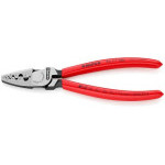 9771180 Krimpovacie kliešte KNIPEX na dutinky, prierez 0,25-16 mm2, rukoväte potiahnuté PVC