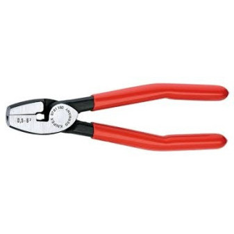 9781180 KNIPEX lisovací kleště na dutinky, průřez 0,5-6mm2, rukojeti potažené PVC