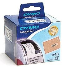 99013 DYMO plastic address labels 89x36mm, transparent (pack of 260 labels)