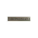 Identification plate plastic, imitation stainless steel 100x20x0,8mm, 2 holes - laser engraving