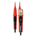 Voltage tester AC 6-690V, DC 6-750V, 0?-200k?, LED/LCD/vibration/buzzer, rotating field, phase