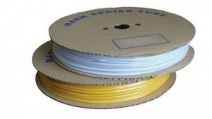 PVC páska s hviezdičkou, vnútorný priemer 2,5 mm/prierez 0,75 mm2, biela H-07, 140 m na cievke