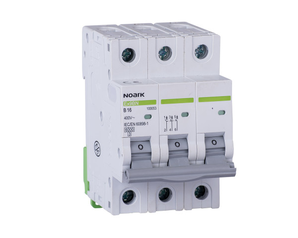 Installation circuit breaker 6 kA, characteristic B, 1 A, 3-pole