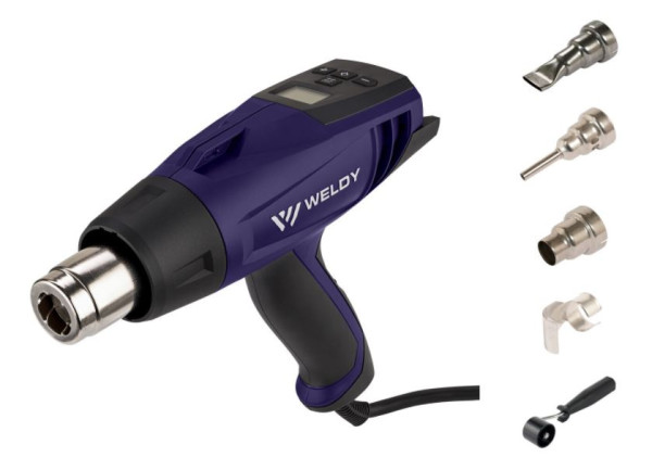 Weldy heat gun suitable for shrink wrapping temperature 80°C to 650°C.