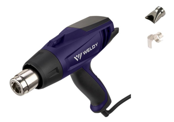 Weldy heat gun suitable for shrink wrapping temperature 350°C to 550°C.