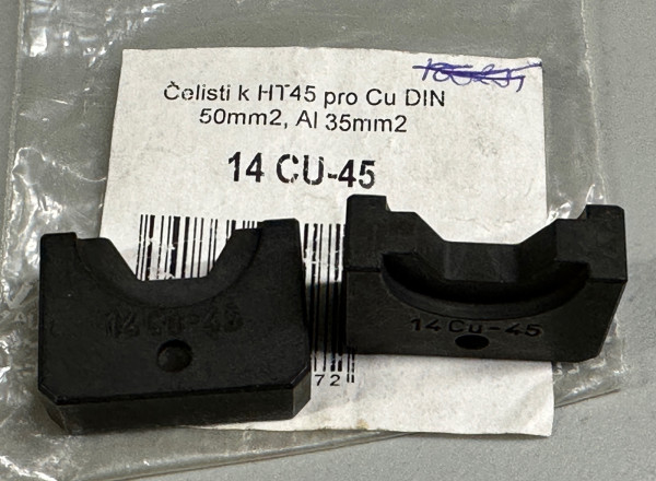 Čeľuste pre HT45 pre Cu DIN 50 mm, Al 35 mm