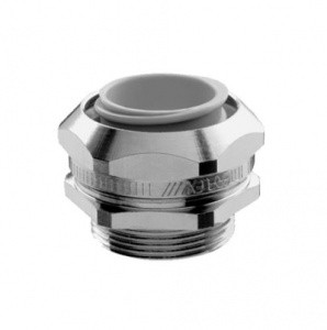 Nickel-plated brass conductive end cap for flexible pipes, NW 13,5, M20x1,5, thread length 7 mm
