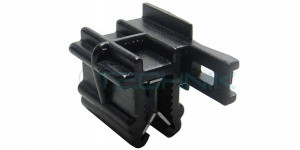 Cable clamps black 0,7-3,0mm, bundle parallel to the axis of the plate, 100pcs in pack
