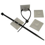 Kabelová příchytka přírodní 19x19mm samolepicí, pro pásky 3,6mm (VPU19x19), 100ks v balení