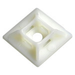 Cable clamp natural 25x32mm self-adhesive, for 8,0mm tapes (in strip of 10), 100pcs in pack
