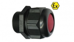 Dławik kablowy, EX, gwint M25x1,5mm, zakres mocowania 13-18 mm, tl15, czarny, bez nakrętki