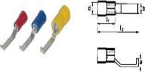 Insulated flat pin, cross section 1,5-2,5mm2/width 4,6mm, PVC insulation (BF-PPL46), 100pcs in package